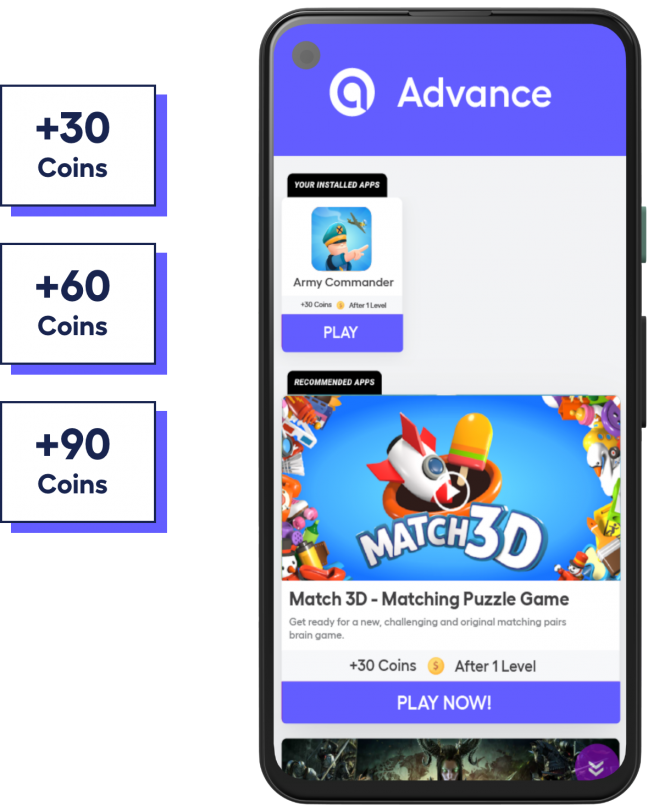 phone screen showing Lion Studios with Playtime offerwall