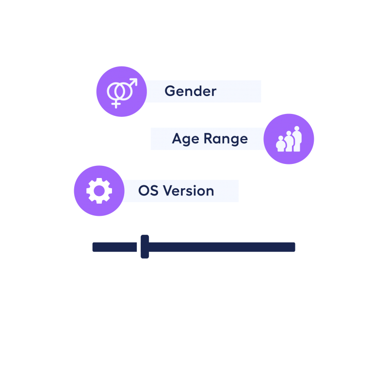 mockup of advanced targeting features to help advertise and boost user growth