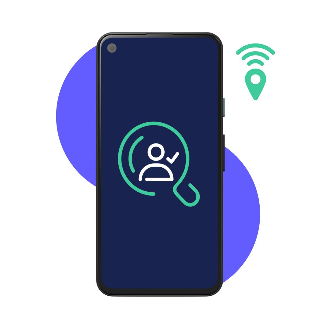 abstract image of phone screen with magnifying glass representing ad targeting