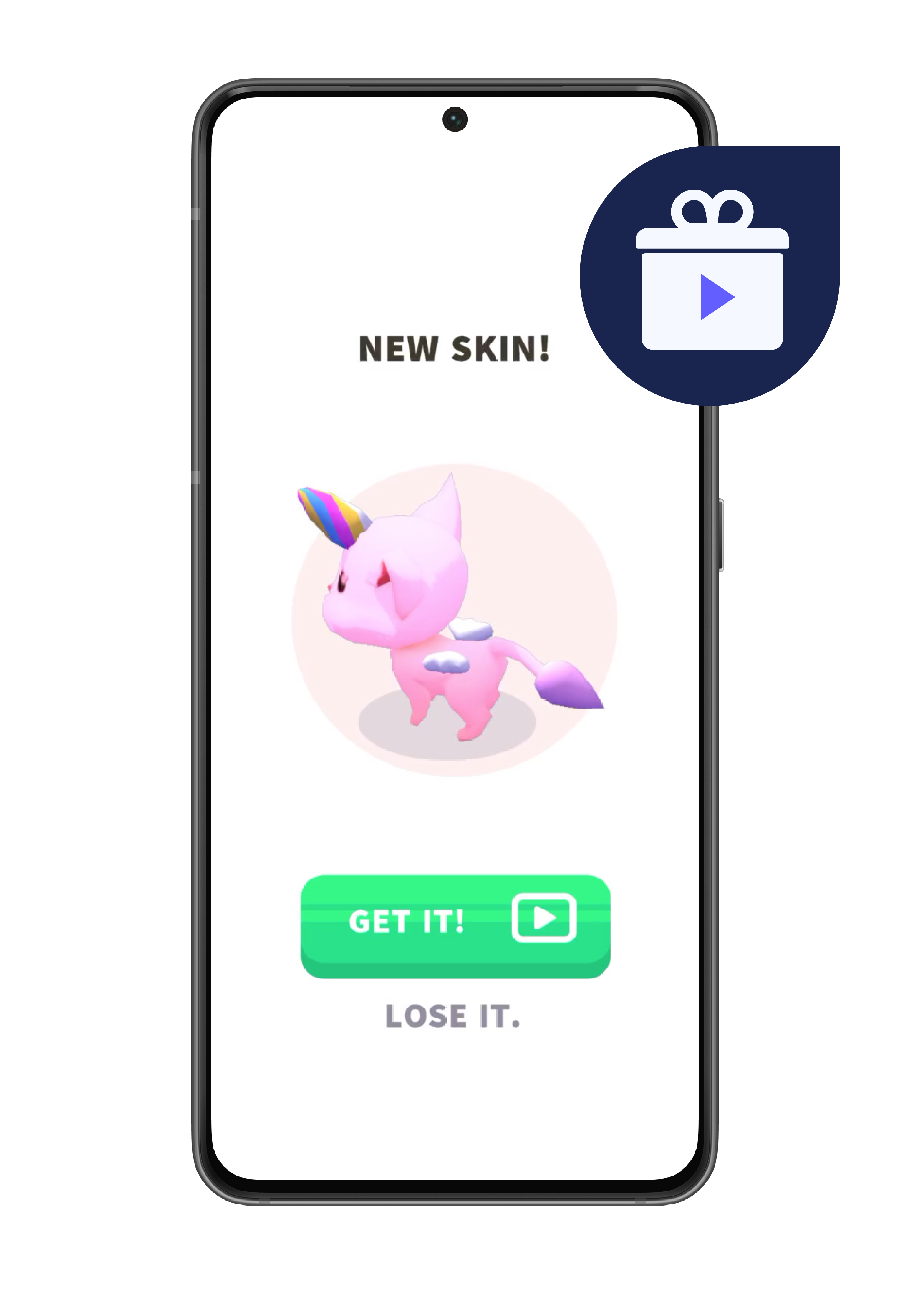 phone screen showing how to advertise your app through rewarded video ads