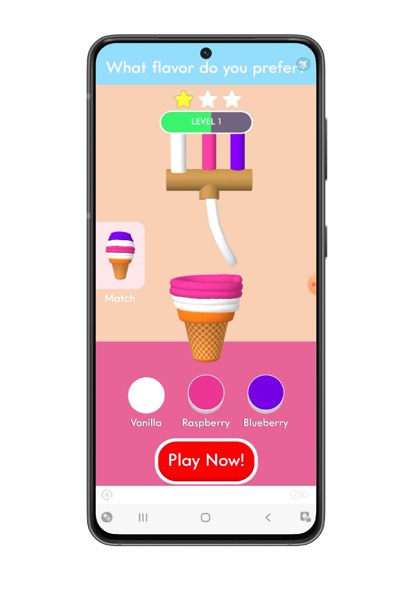 phone screen showing how to advertise your app through playable ads