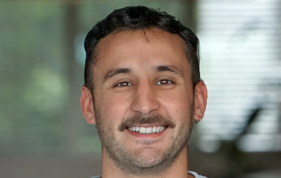 image of young man with moustache