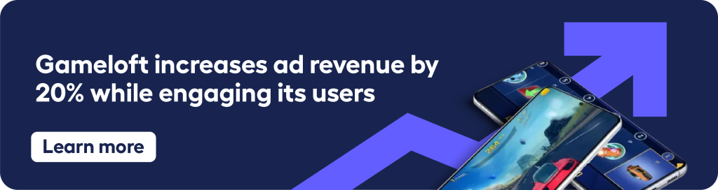 banner leading to Gameloft case study for incremental revenue