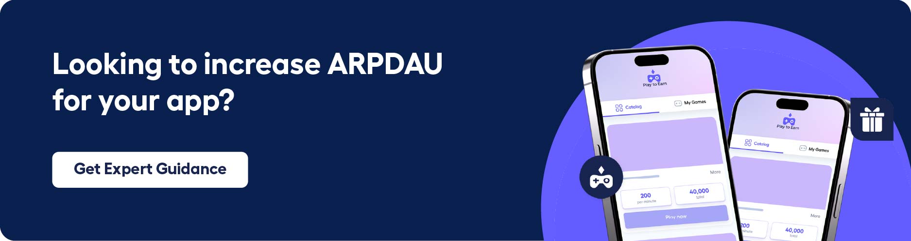 Looking to increase ARPDAU for your app? Use adjoe Playtime, talk to an expert. build app engagement that turns in revenue. 