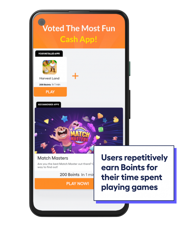 PlayToWin Mobile mockup of adjoe's Playtime