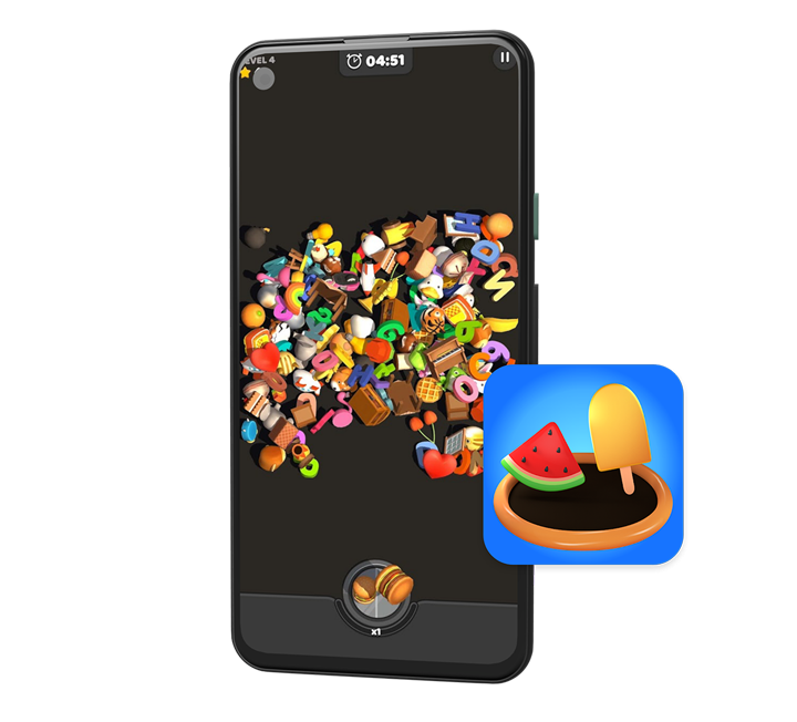 phone screen with lion studios game showing