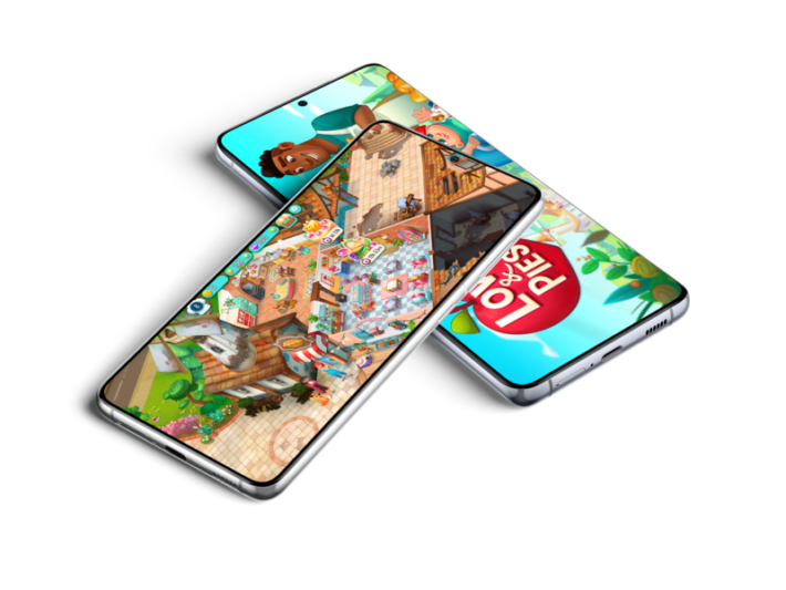 two phones on top of each other with trailmix app showing