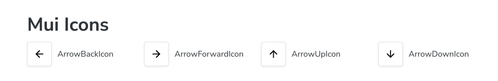 Screenshot of custom story for mui icons.