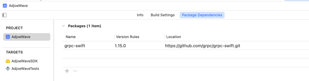 Adding grpc-swift dependency to the SDK target