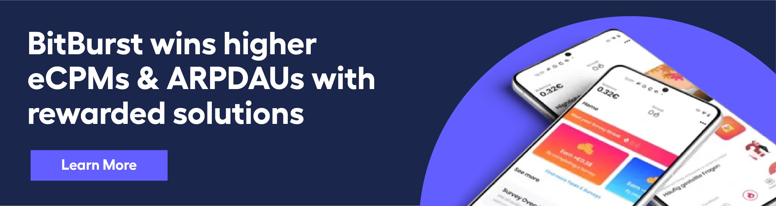 banner showing BitBurst success story KPIs