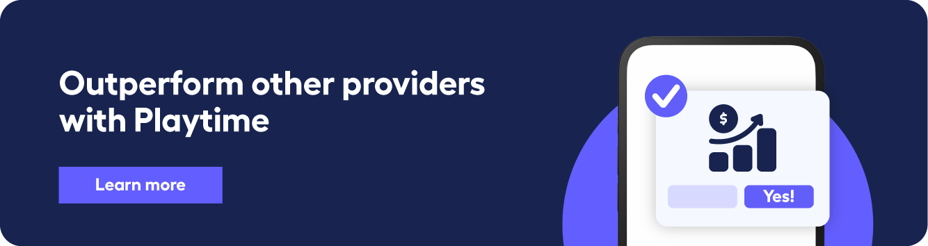 banner going to Playtime monetize page for app engagement