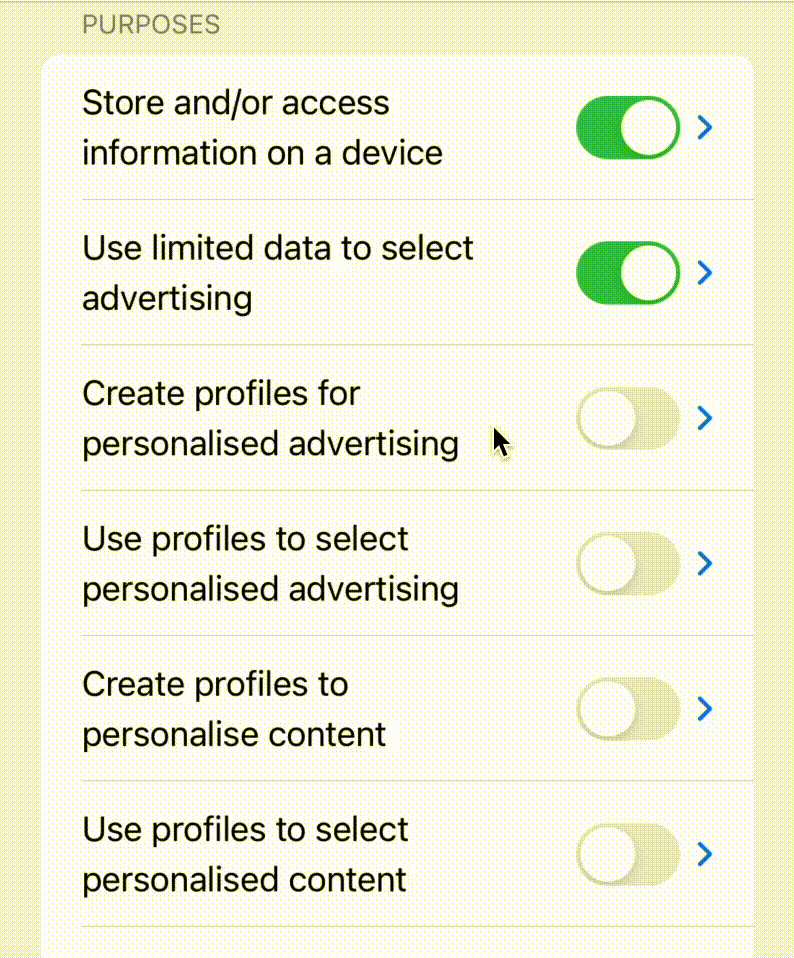 Expandable row feature in SwiftUI - Build a Consent Management Platform on iOS 