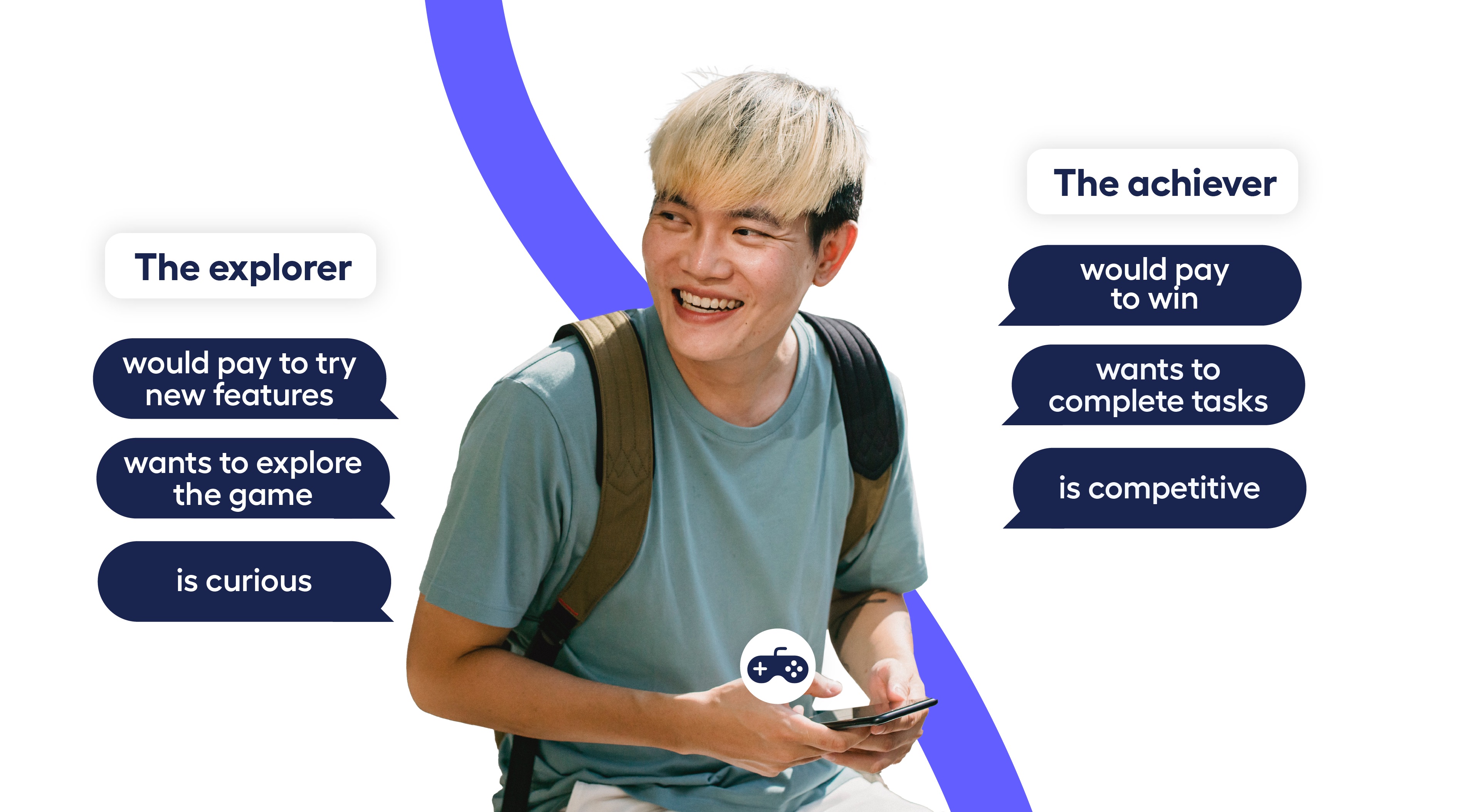 young man smiling on his phone