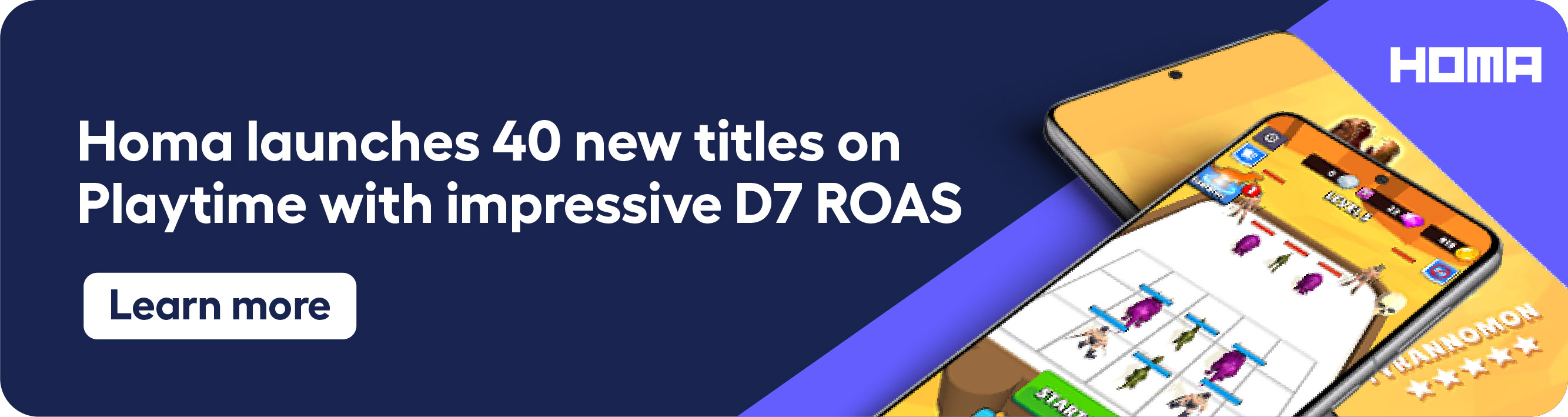 Homa banner leading to success story