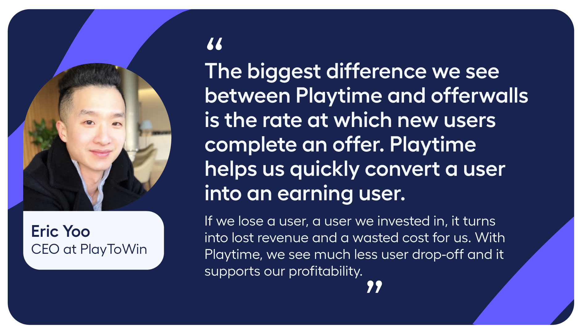 quote from Eric Yoo at PlayToWin