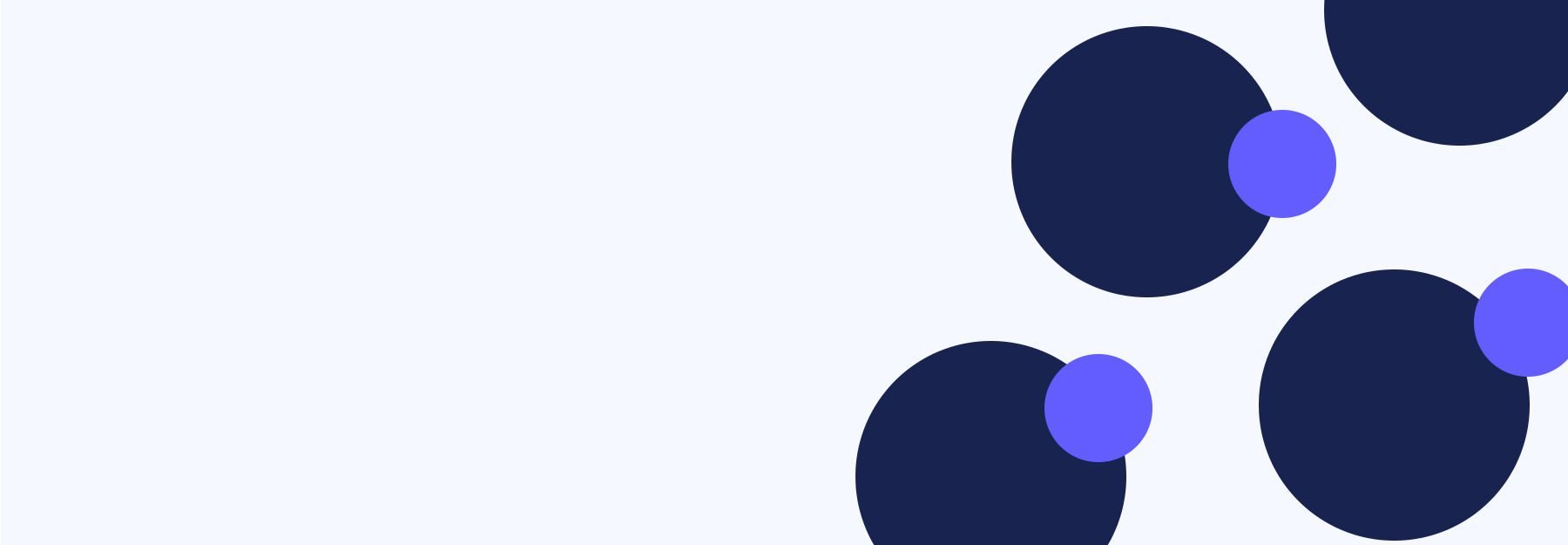 decorative image with purple and navy polkadots