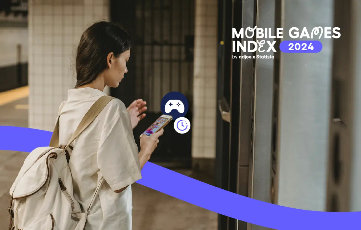 Woman playing mobile games