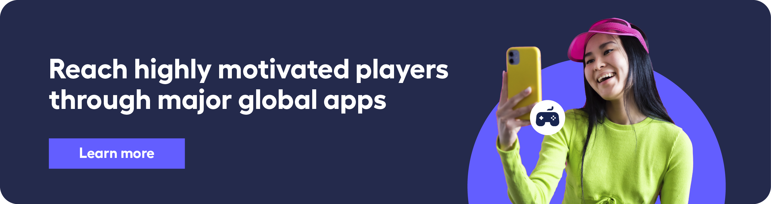 banner image that says "Reach highly motivated players through major global apps" leading to adjoe Playtime page